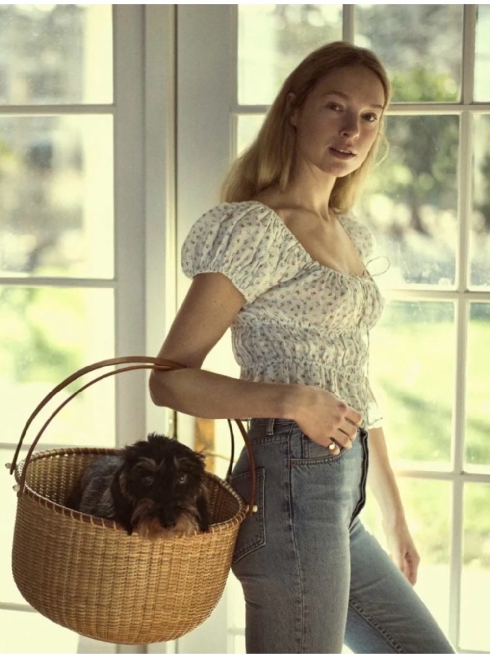 DOEN Addie Top in Spring Parc Monceau- puff sleeve romance!